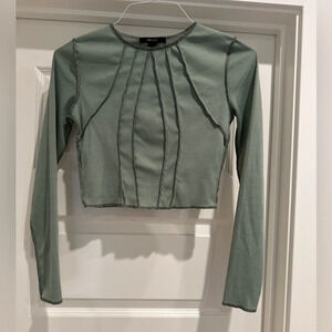 Forever 21 Sage Green Long Sleeve Top